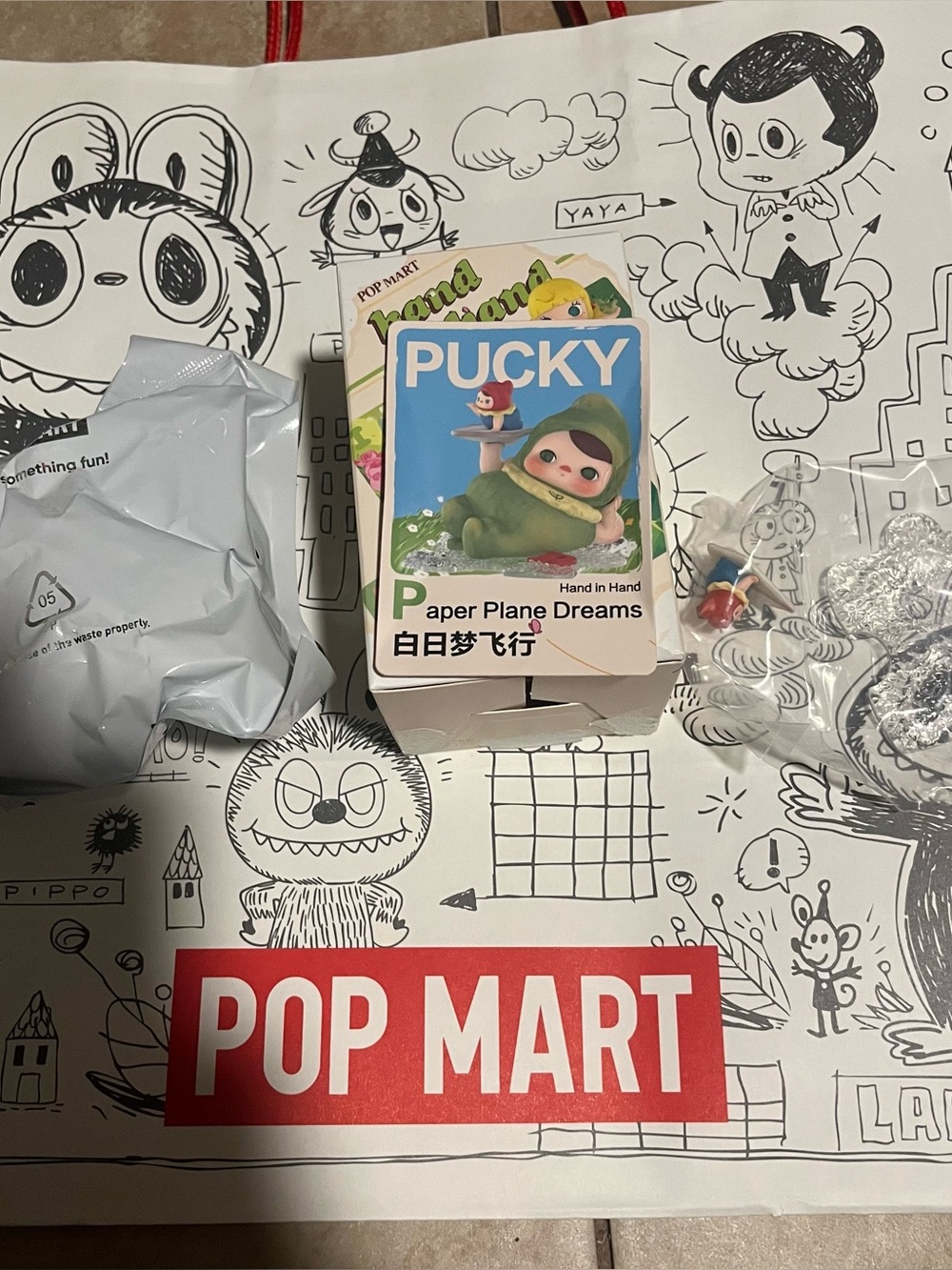 POP Mart Hand in Hand series figures Pucky Paper Dreams